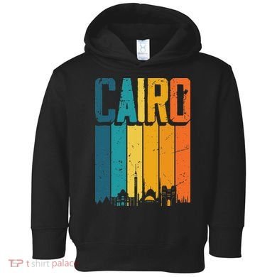 Vintage Sunset Skyline Cairo Egypt Toddler Hoodie