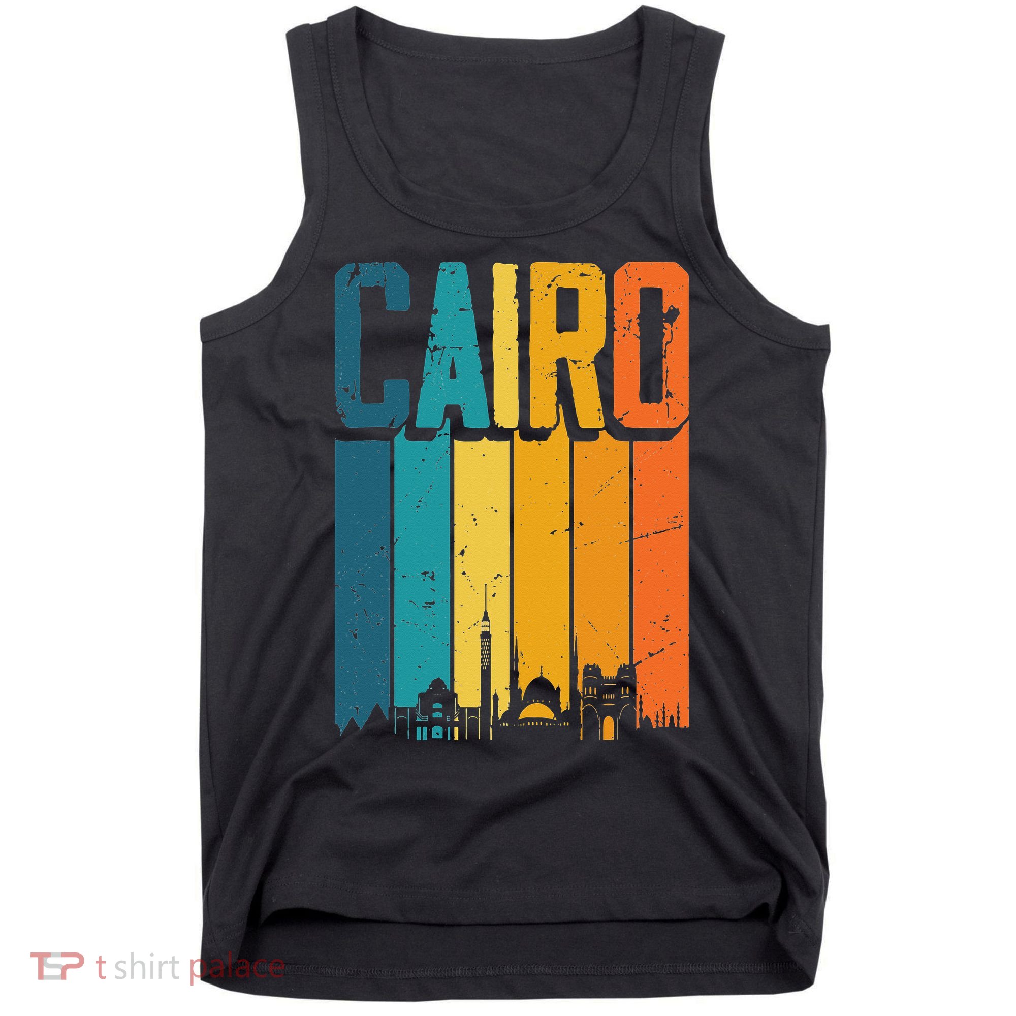 Vintage Sunset Skyline Cairo Egypt Tank Top