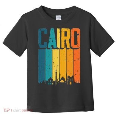 Vintage Sunset Skyline Cairo Egypt Toddler T-Shirt