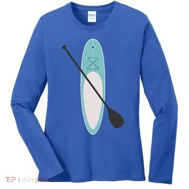 Vintage Summer Stand Up Paddle Board Sup Cute Gift Women's Long Sleeve Shirt