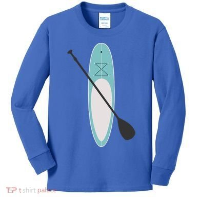 Vintage Summer Stand Up Paddle Board Sup Cute Gift Kids Long Sleeve Shirt