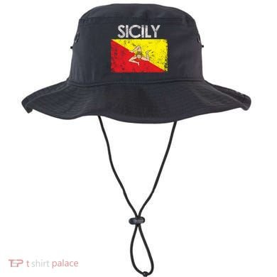 Vintage Sicily Sicilian Flag Pride Gift Cute Gift Bucket Hat
