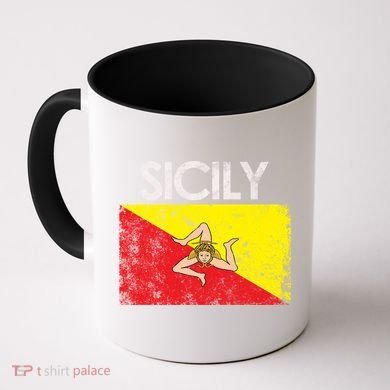 Vintage Sicily Sicilian Flag Pride Gift Cute Gift Coffee Mug