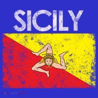 Vintage Sicily Sicilian Flag Pride Gift Cute Gift T-Shirt thumb 7