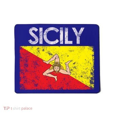 Vintage Sicily Sicilian Flag Pride Gift Cute Gift Mousepad