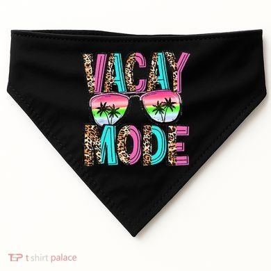 Vacation Summer Sunglasses And Palm Trees Vacay Mode Funny USA-Made Doggie Bandana