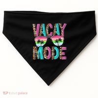 Vacation Summer Sunglasses And Palm Trees Vacay Mode Funny USA-Made Doggie Bandana thumb 0