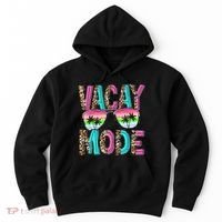 Vacation Summer Sunglasses And Palm Trees Vacay Mode Funny Hoodie thumb 0
