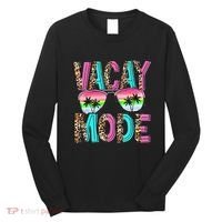 Vacation Summer Sunglasses And Palm Trees Vacay Mode Funny Long Sleeve Shirt thumb 0