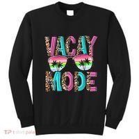 Vacation Summer Sunglasses And Palm Trees Vacay Mode Funny Sweatshirt thumb 0