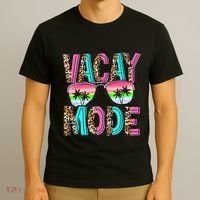 Vacation Summer Sunglasses And Palm Trees Vacay Mode Funny T-Shirt thumb 3