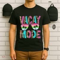 Vacation Summer Sunglasses And Palm Trees Vacay Mode Funny T-Shirt thumb 6