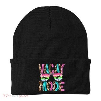 Vacation Summer Sunglasses And Palm Trees Vacay Mode Funny Beanie