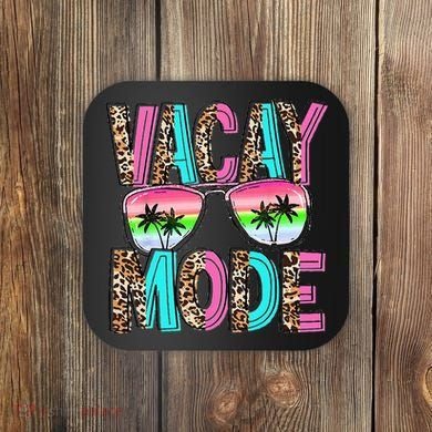 Vacation Summer Sunglasses And Palm Trees Vacay Mode Funny Coaster