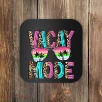 Vacation Summer Sunglasses And Palm Trees Vacay Mode Funny Coaster thumb 0