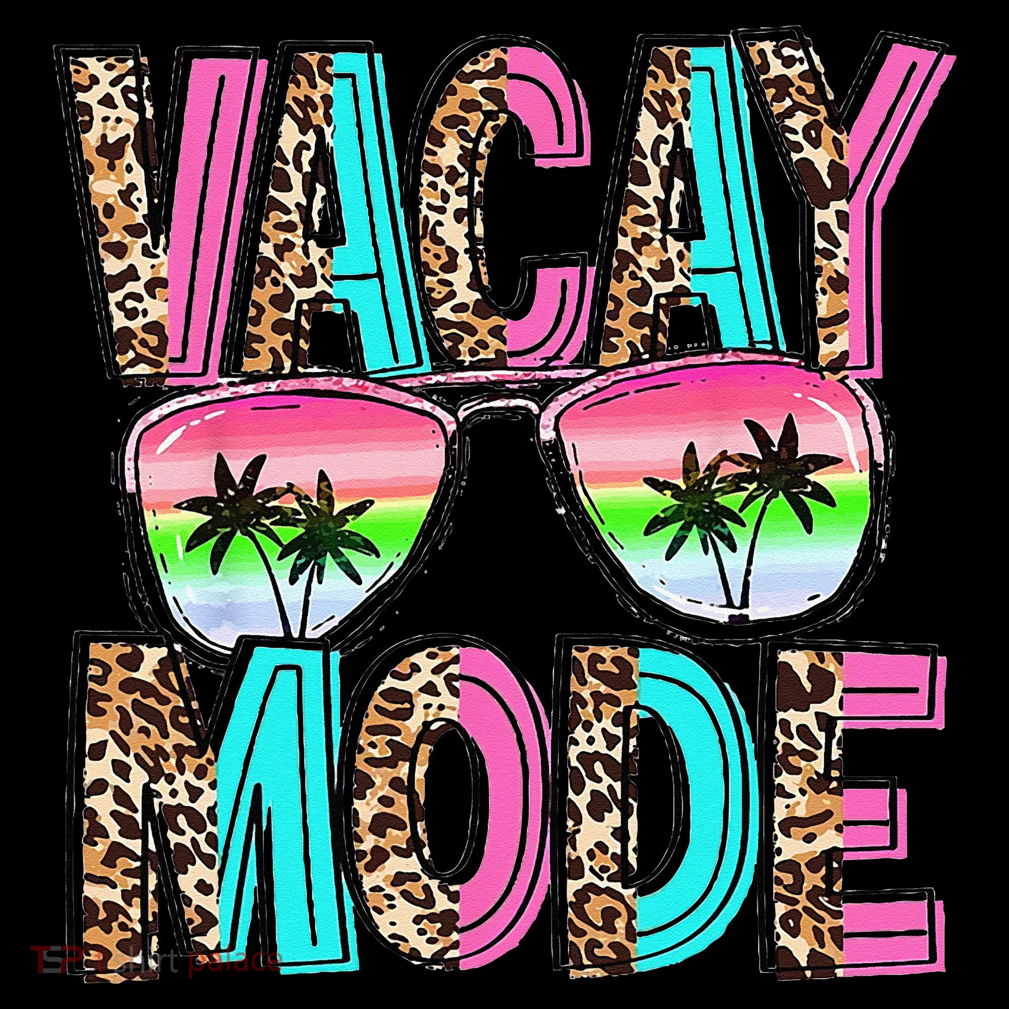 Vacation Summer Sunglasses And Palm Trees Vacay Mode Funny Women's Hoodie