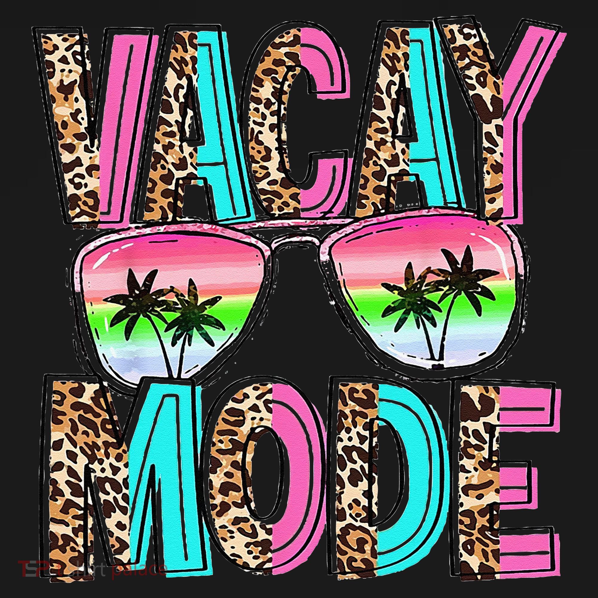 Vacation Summer Sunglasses And Palm Trees Vacay Mode Funny Ornament