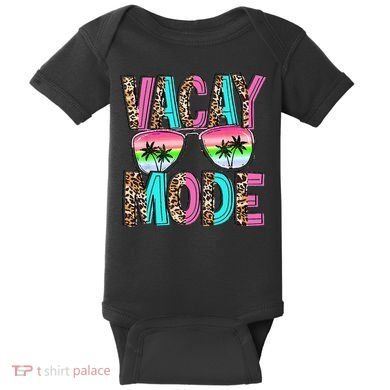 Vacation Summer Sunglasses And Palm Trees Vacay Mode Funny Baby Bodysuit