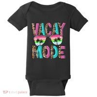 Vacation Summer Sunglasses And Palm Trees Vacay Mode Funny Baby Bodysuit thumb 0