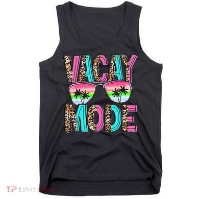 Vacation Summer Sunglasses And Palm Trees Vacay Mode Funny Tank Top