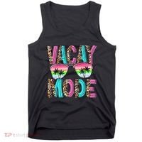 Vacation Summer Sunglasses And Palm Trees Vacay Mode Funny Tank Top thumb 0