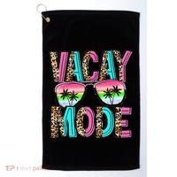 Vacation Summer Sunglasses And Palm Trees Vacay Mode Funny Golf Towel thumb 0