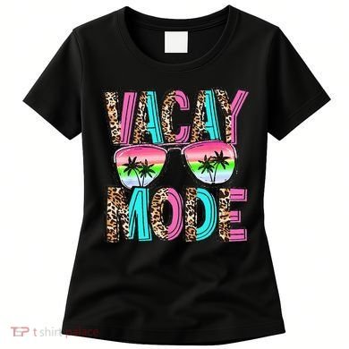 Vacation Summer Sunglasses And Palm Trees Vacay Mode Funny Women's T-Shirt
