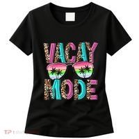 Vacation Summer Sunglasses And Palm Trees Vacay Mode Funny Women's T-Shirt thumb 0