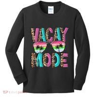 Vacation Summer Sunglasses And Palm Trees Vacay Mode Funny Kids Long Sleeve Shirt thumb 0
