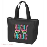 Vacation Summer Sunglasses And Palm Trees Vacay Mode Funny Tote Bag thumb 3