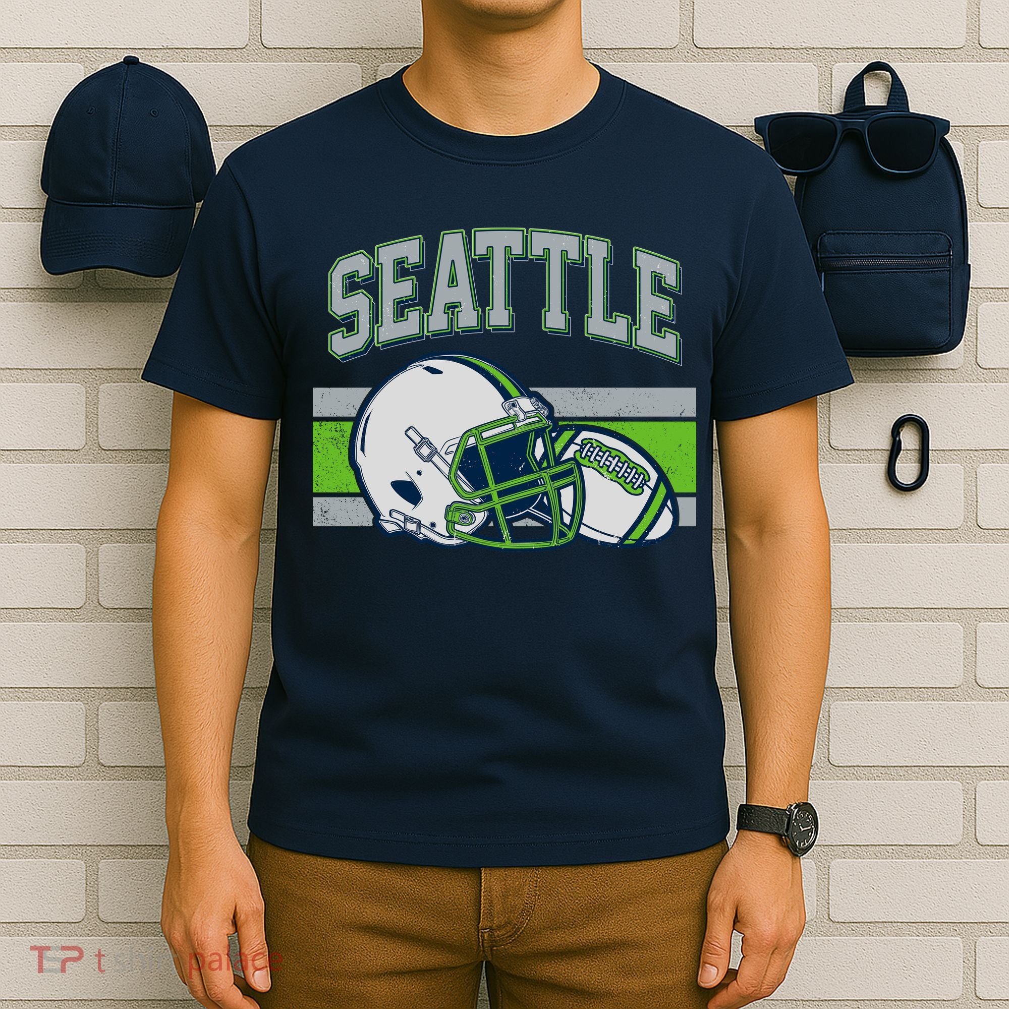 Varsity Style Seattle Football T-Shirt