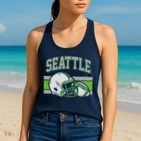 Varsity Style Seattle Football Women's Tank Top thumb 2