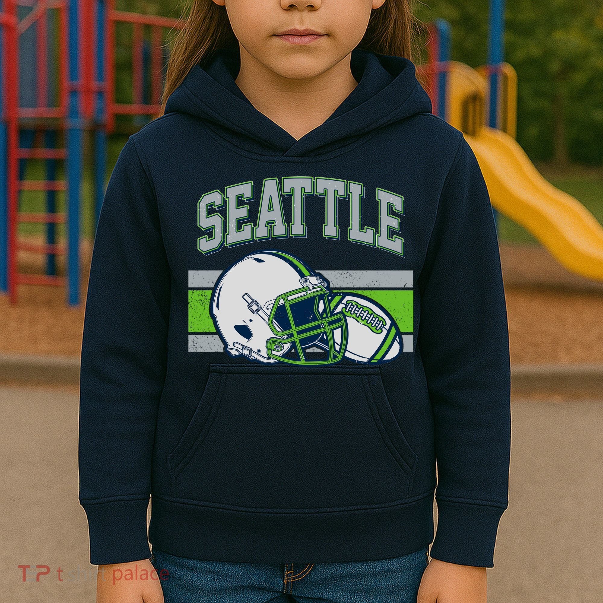 Varsity Style Seattle Football Kids Hoodie