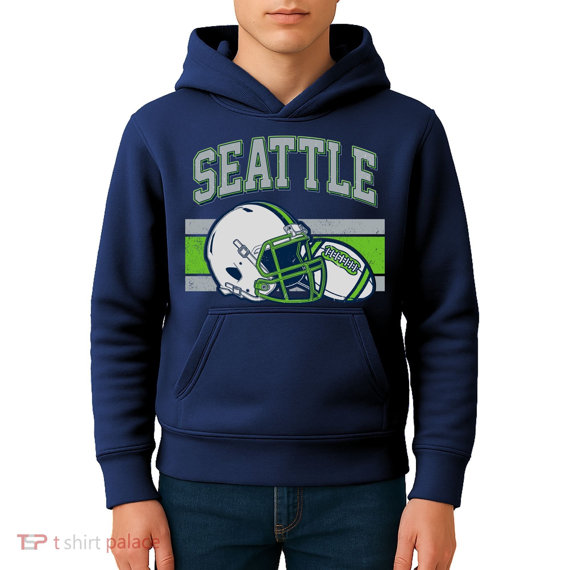 Varsity Style Seattle Football Kids Hoodie