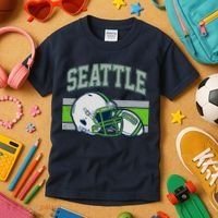 Varsity Style Seattle Football Kids T-Shirt thumb 3