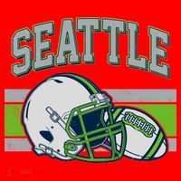 Varsity Style Seattle Football Santa Hat thumb 1