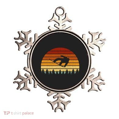 Vintage Sunset Snowboarding Gift For Snowboarders  Ornament