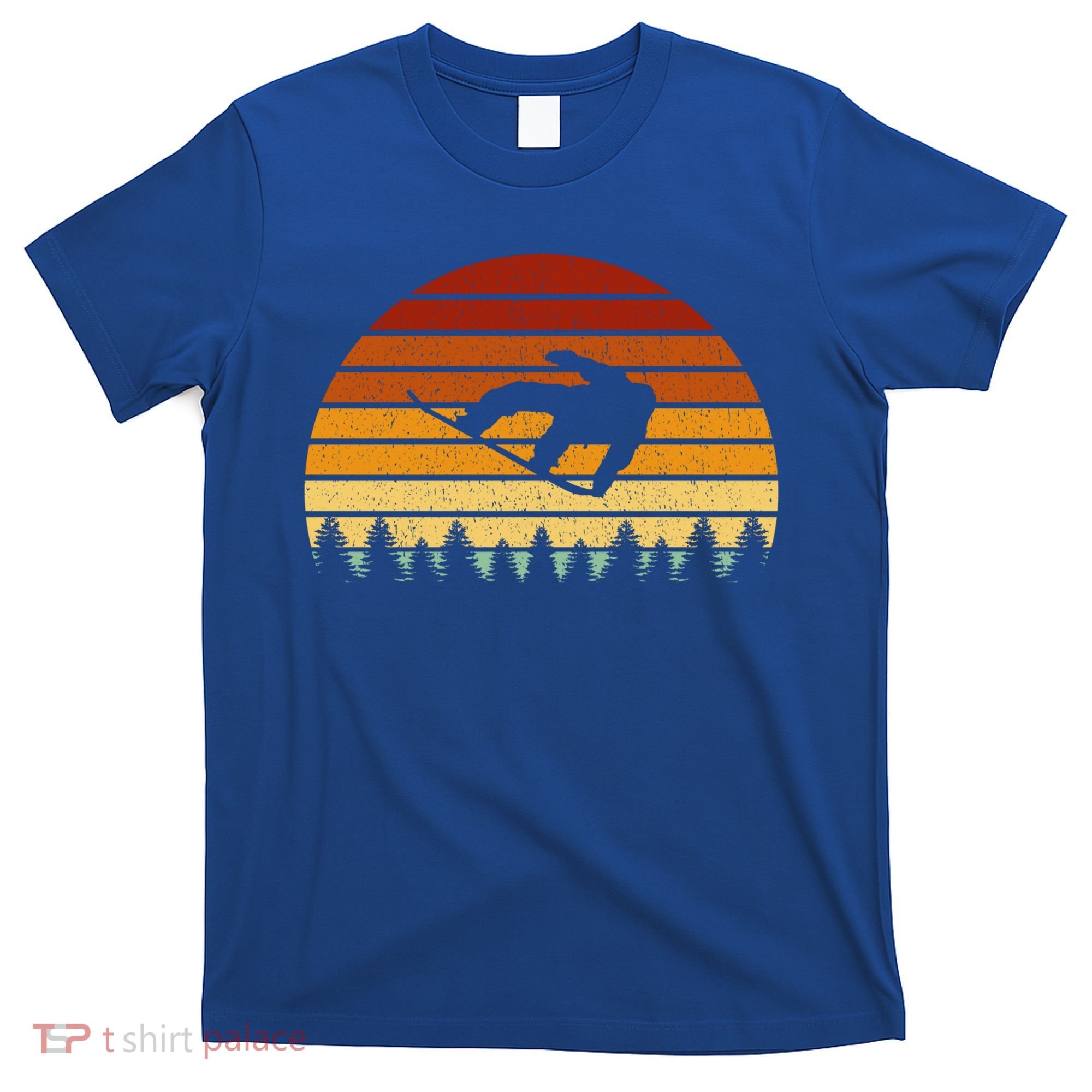 Vintage Sunset Snowboarding Gift For Snowboarders  T-Shirt