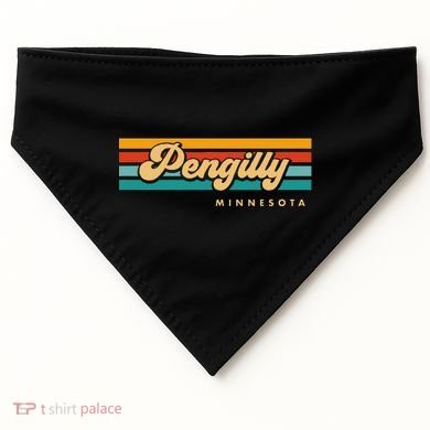 Vintage Sunset Stripes Pengilly Minnesota USA-Made Doggie Bandana