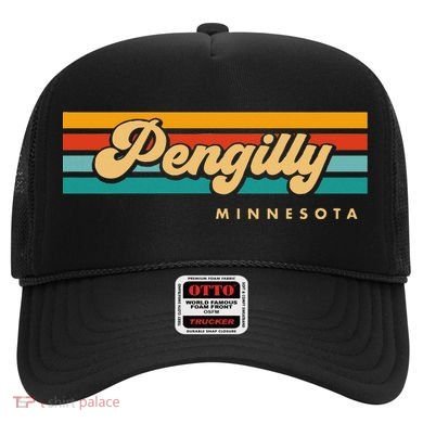 Vintage Sunset Stripes Pengilly Minnesota Hat