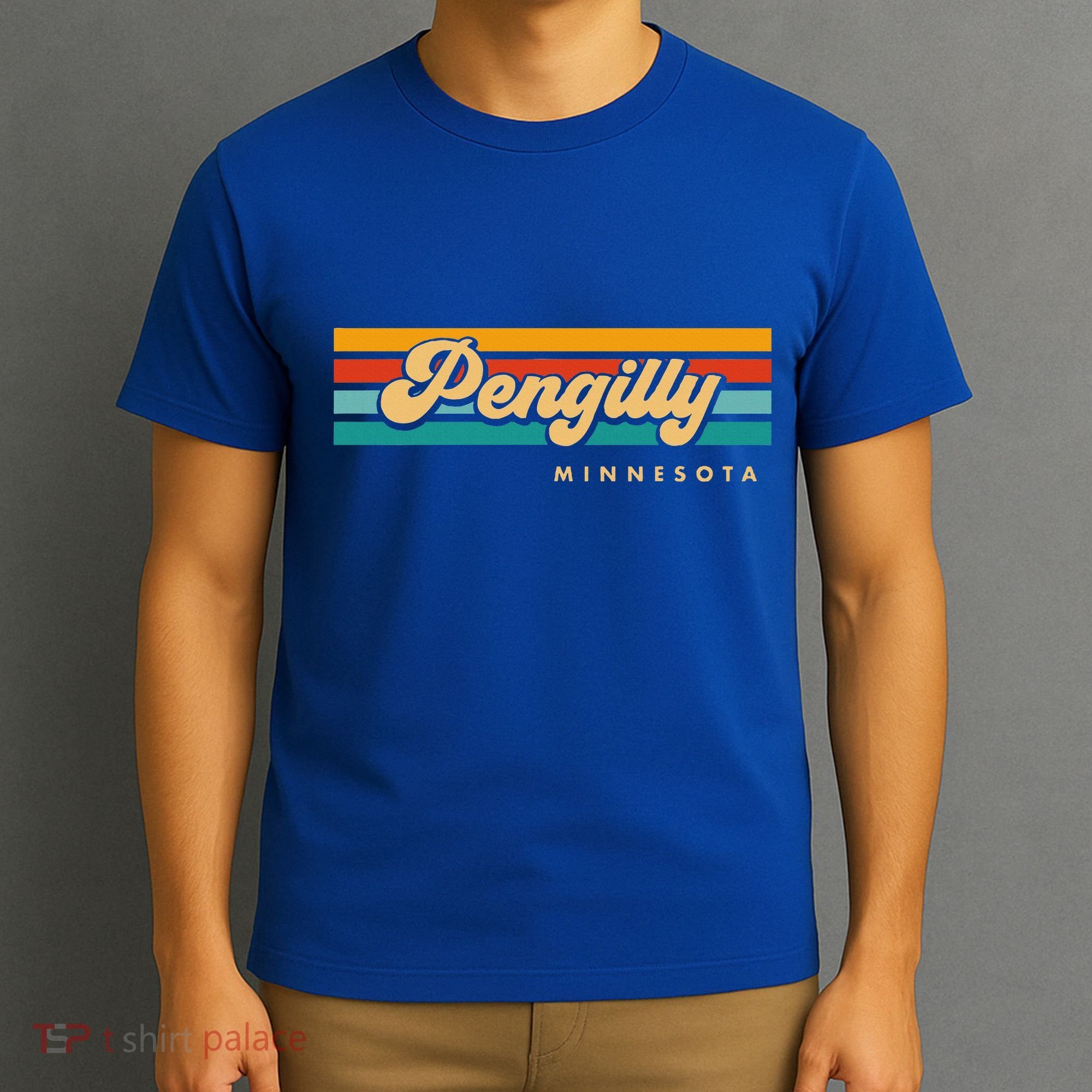 Vintage Sunset Stripes Pengilly Minnesota T-Shirt