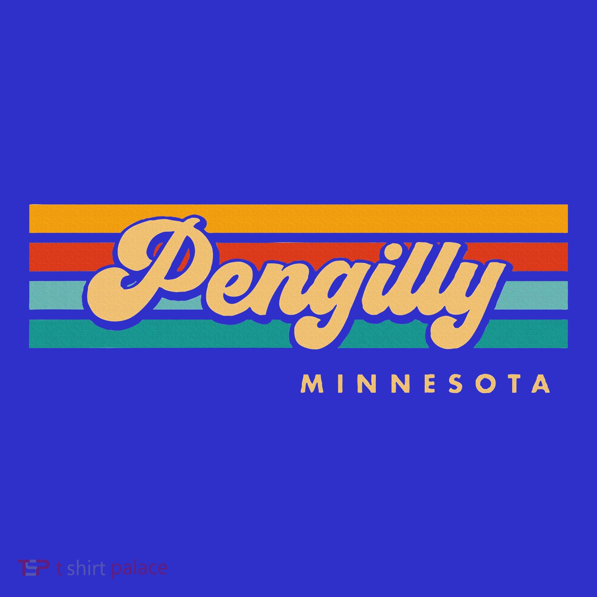 Vintage Sunset Stripes Pengilly Minnesota T-Shirt