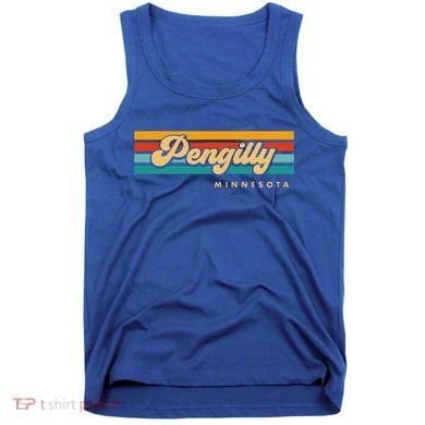 Vintage Sunset Stripes Pengilly Minnesota Tank Top