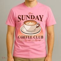 Vintage Slow Sunday Coffee Club More Espresso Less Depresso T-Shirt thumb 3