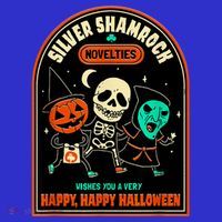 Vintage Silver Shamrock Novelties Happy Happy Halloween T-Shirt thumb 7