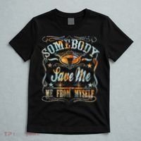 Vintage Somebody Save Me From Myself Floral Skull Retro T-Shirt thumb 5
