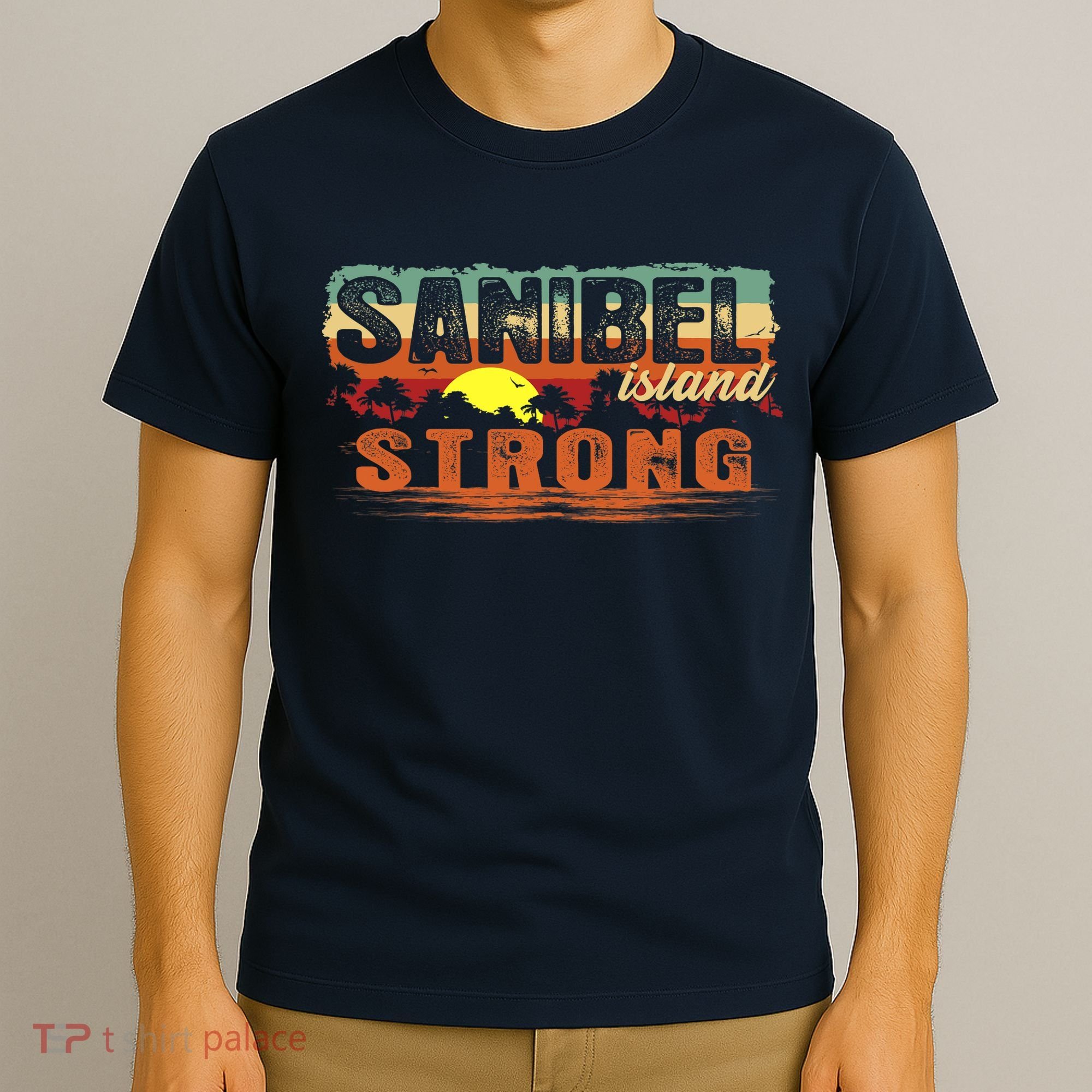 Vintage Sunset Sanibel Island FL Tee Sanibel Island Strong T-Shirt