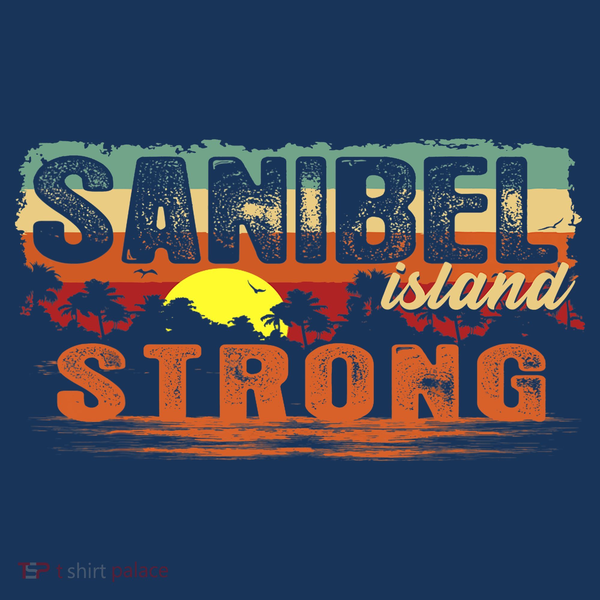 Vintage Sunset Sanibel Island FL Tee Sanibel Island Strong T-Shirt