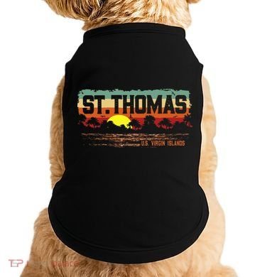 Vintage Sunset St. Thomas Usvi Doggie Tank