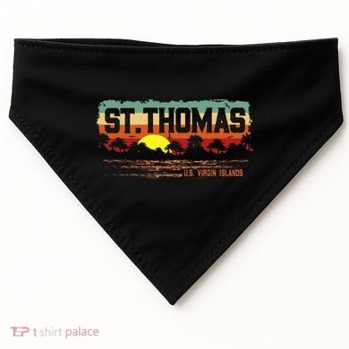 Vintage Sunset St. Thomas Usvi USA-Made Doggie Bandana